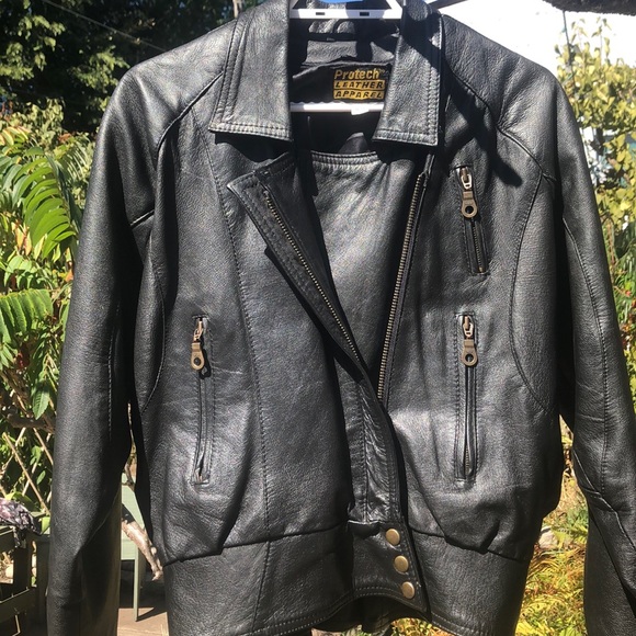 Vintage Boxy Leather Jacket Size 10 - Picture 6 of 6